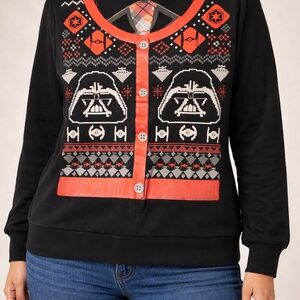 Star Wars Darth Vader Graphic Sweatshirt Women’s XL Black Graphic Top